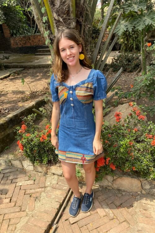 Retro jeans dress (no stretch)