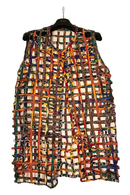 African Print – Basket/Net Vest Long