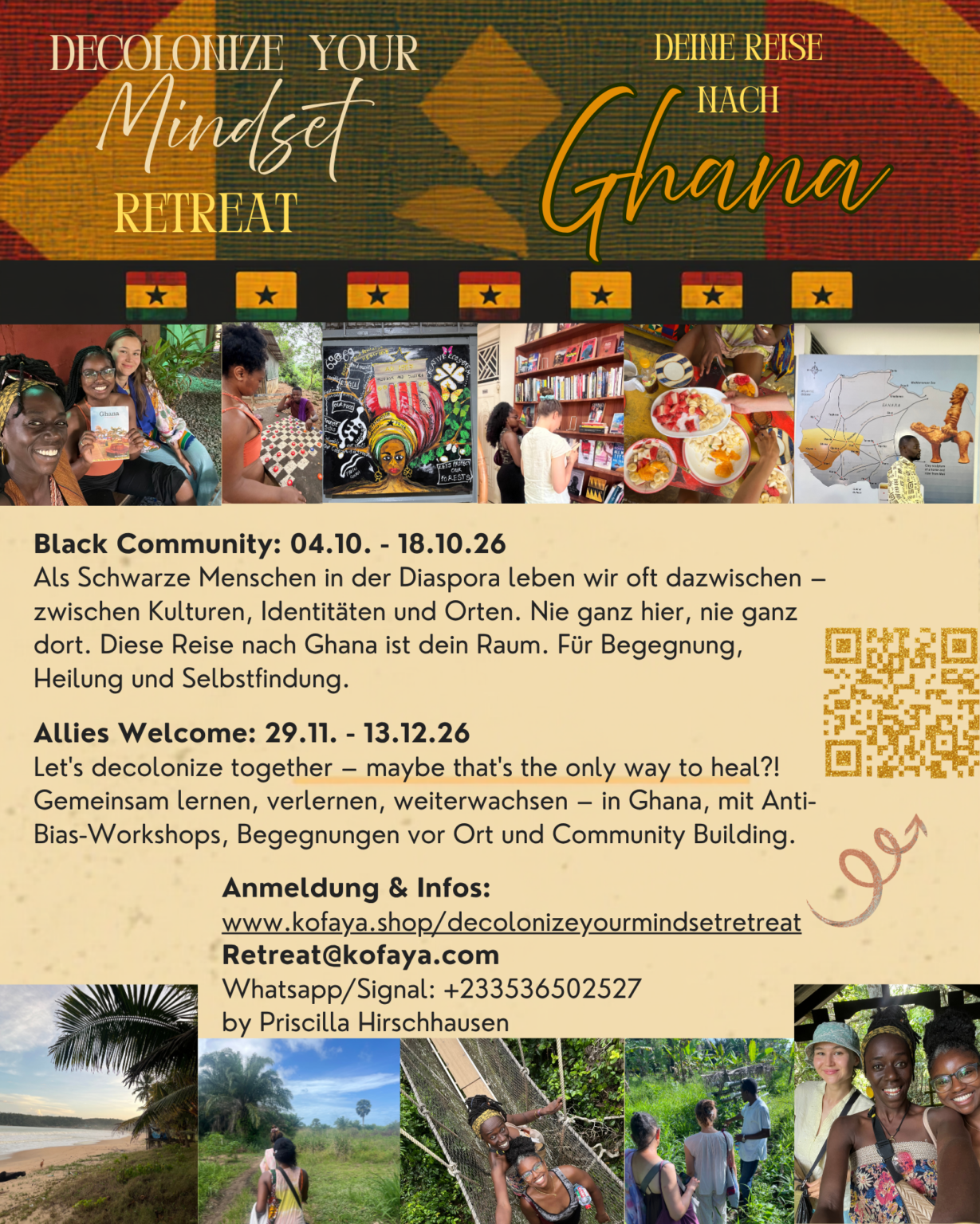 Decolonize your Mindset Retreat Flyer Ghana